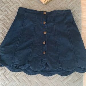 Jean button up skirt